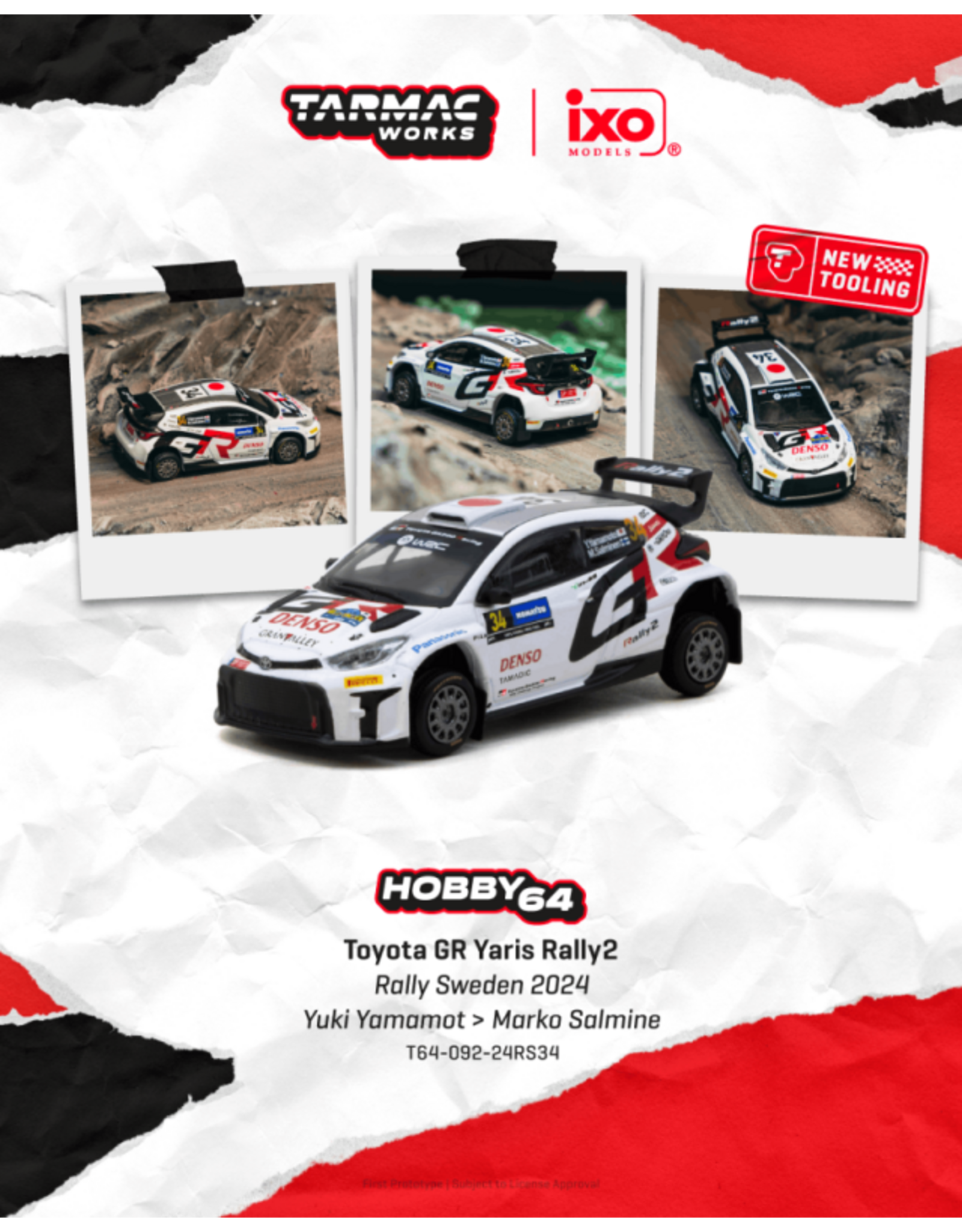Toyota Toyota Yaris GR Rally2 #34(Yuki Yamamato)Rally Sweden 2024