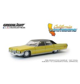 Cadillac(General Motors) Cadillac Sedan DeVille lowrider(1971)gold/black roof.