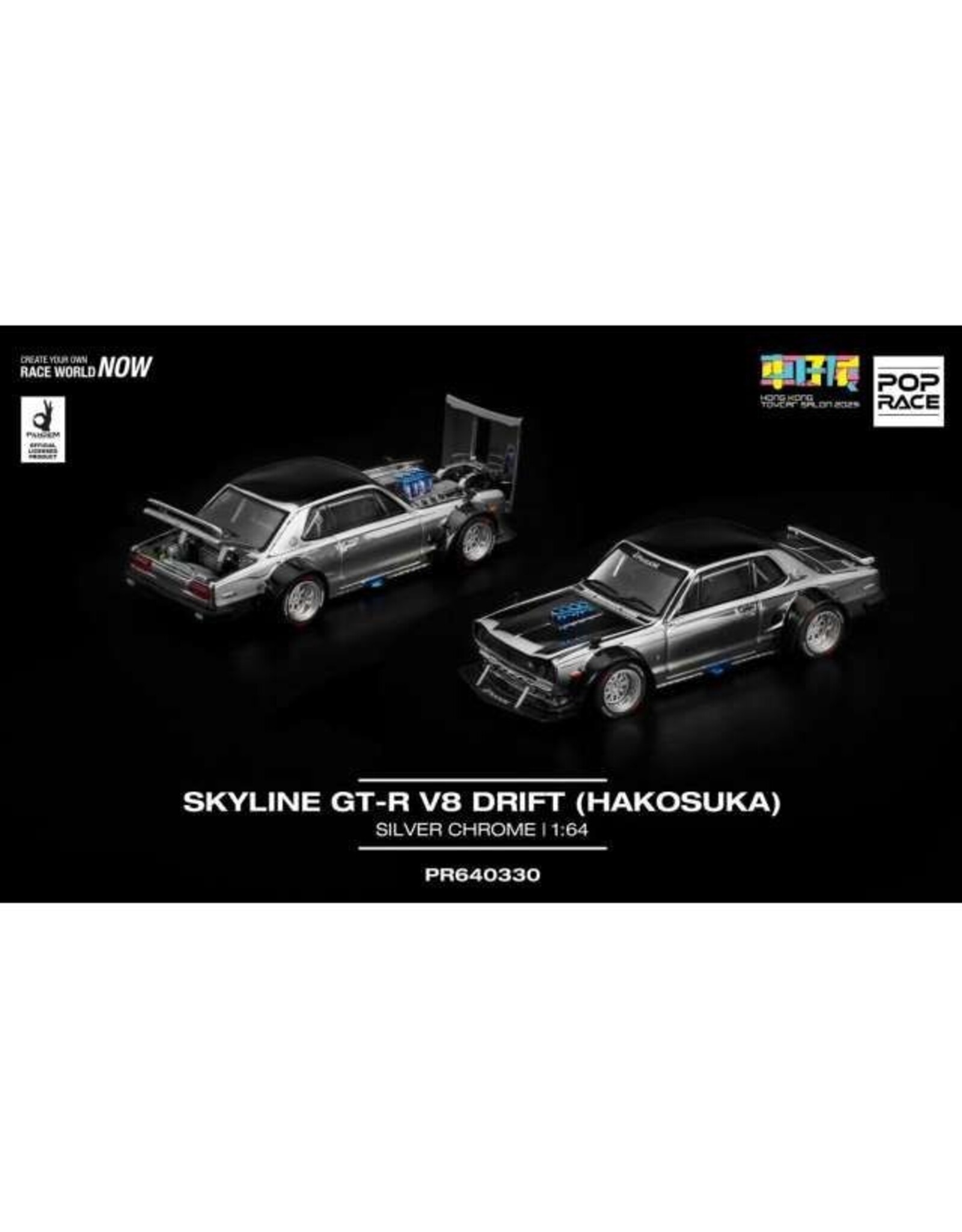 Nissan Skyline GT-R V8 Drift Hakosuka(silver chrome)