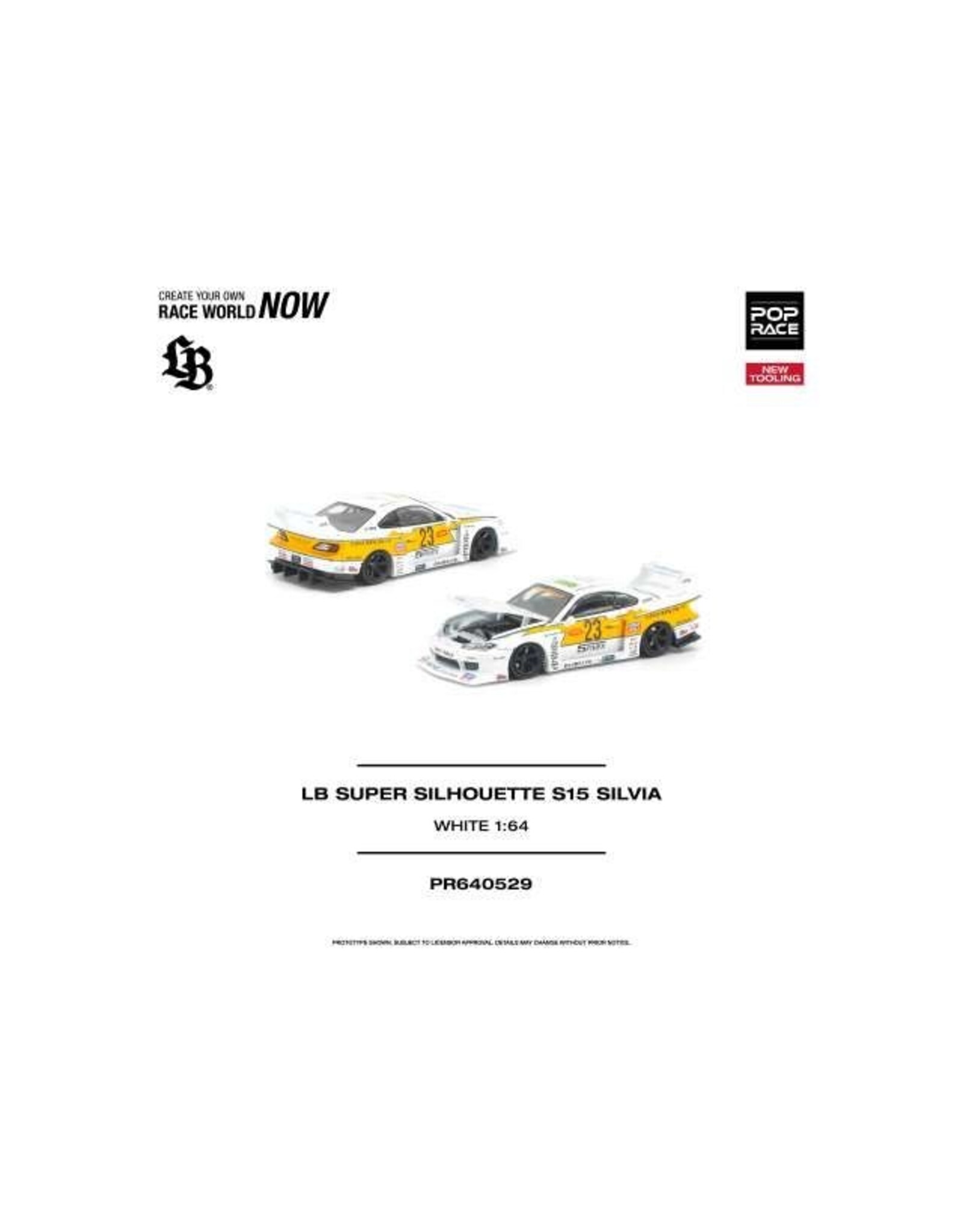 Nissan by Liberty Walk LB-Super Silhouette S-15 Silvia #23(white/orange)