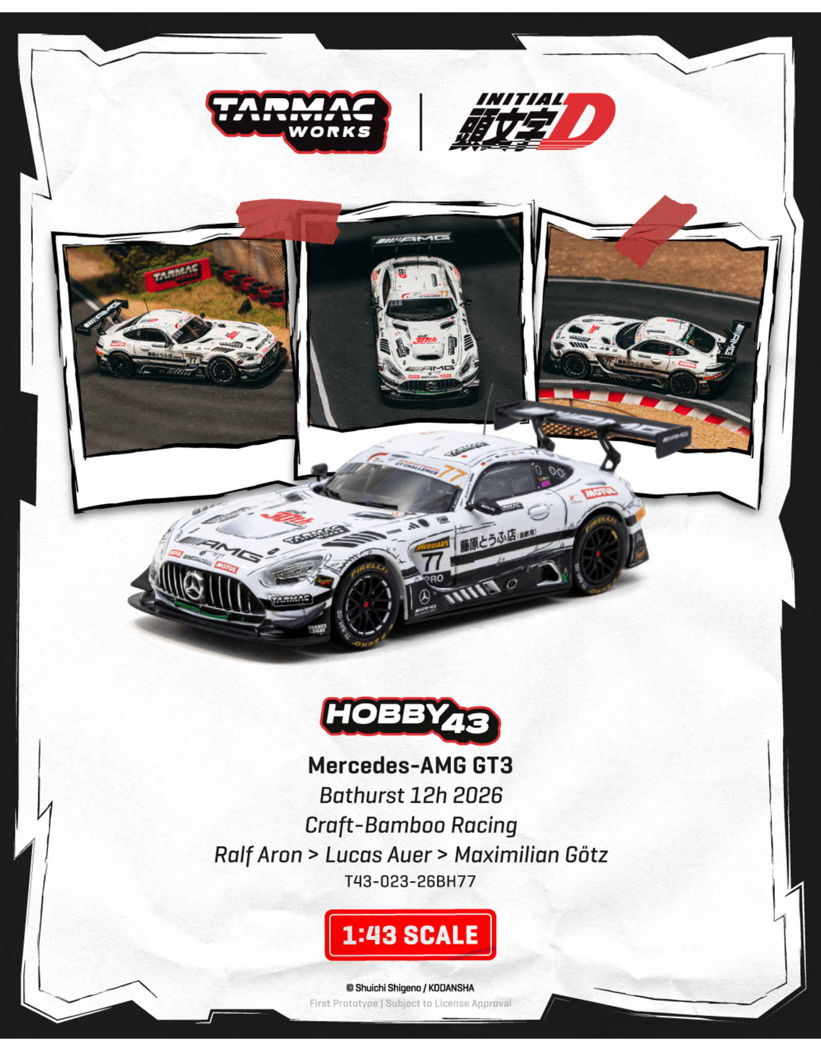 Mercedes-Benz by AMG Mercedes-Benz AMG GT GT3 #77(Ralf Aron)Craft Bamboo  Racing(Bathurst 12h 2026)