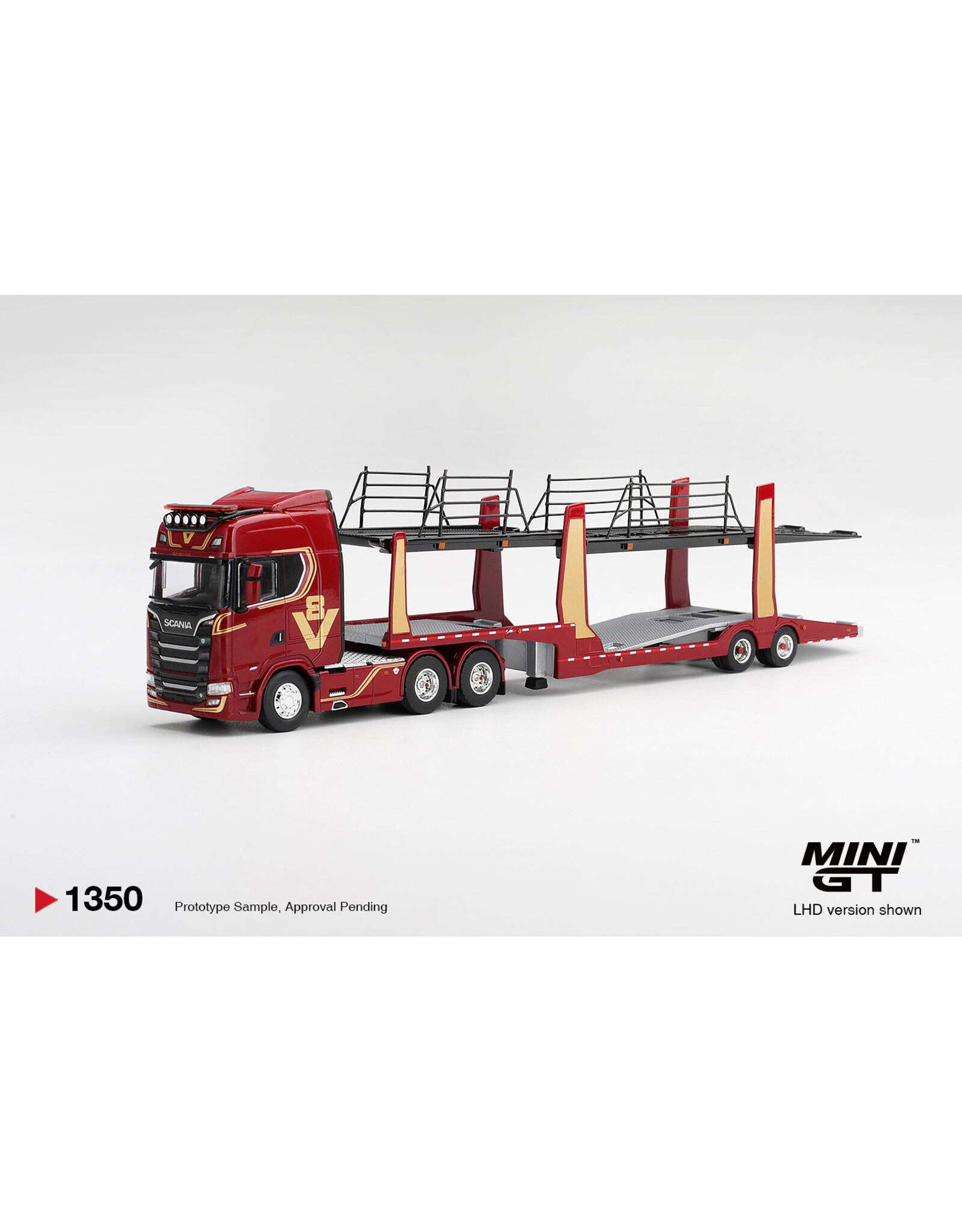 Scania Scania 770S A6x4NA Car Transporter V8(50the anniversary + car transporter)red)