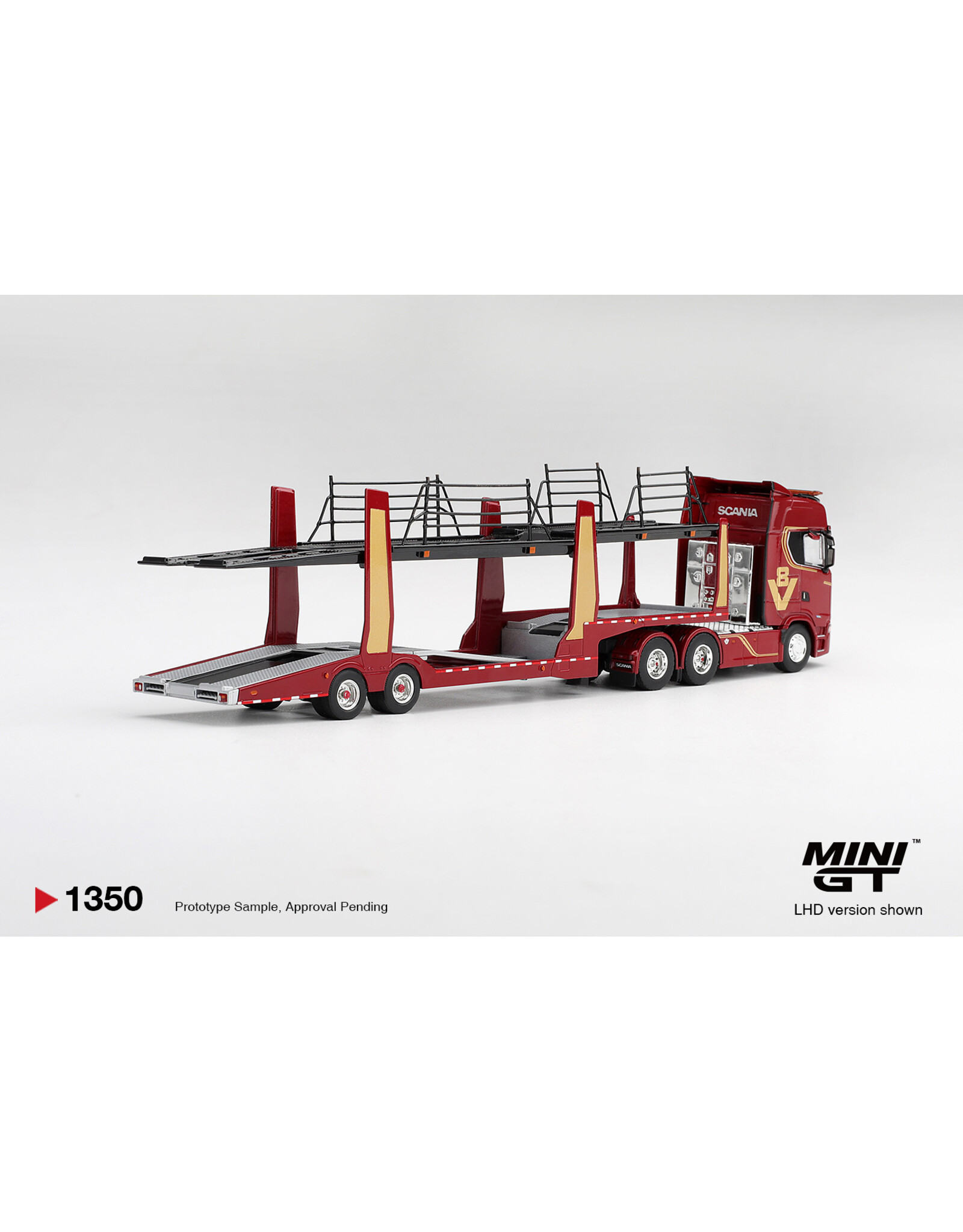 Scania Scania 770S A6x4NA Car Transporter V8(50the anniversary + car transporter)red)