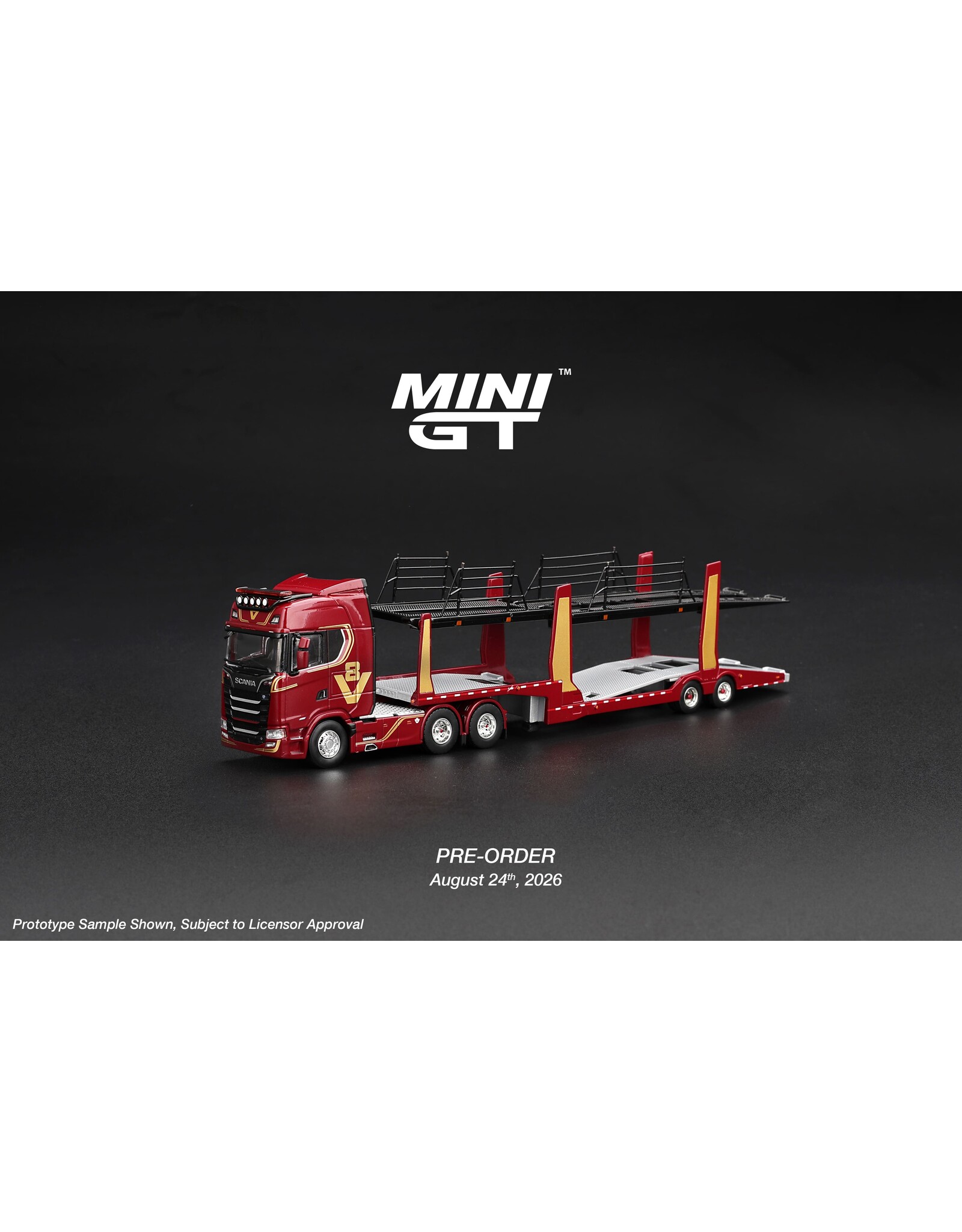 Scania Scania 770S A6x4NA Car Transporter V8(50the anniversary + car transporter)red)