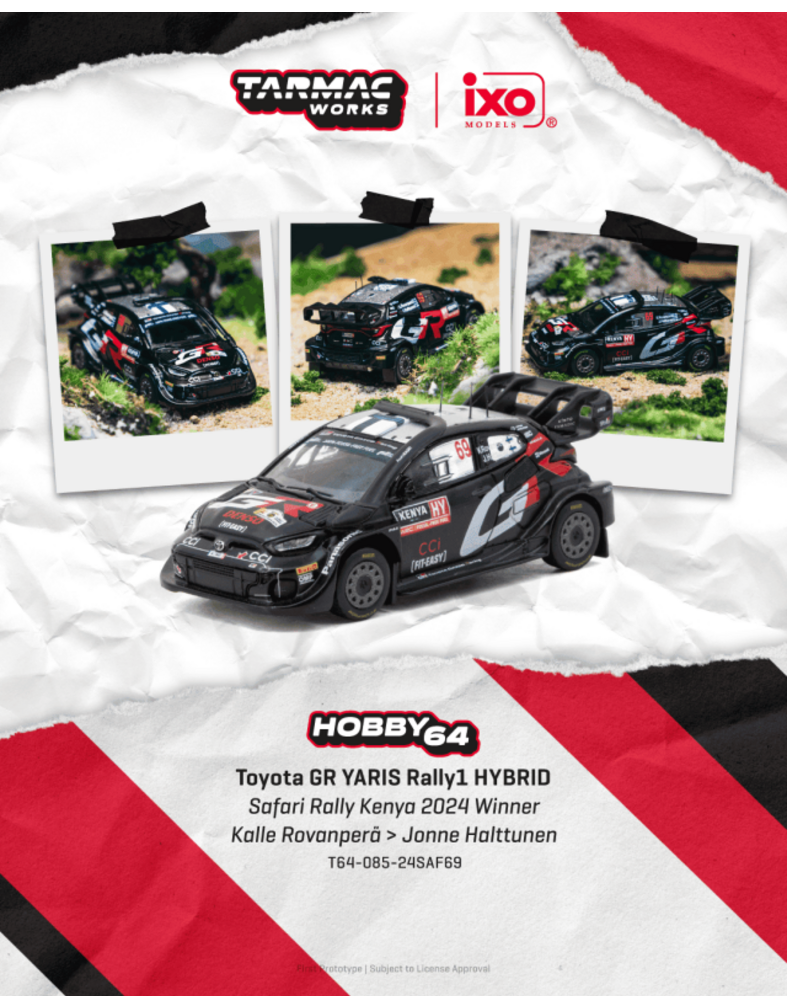 Toyota Toyota GR Yaris Rally1 Hybrid #69(Kalle Rovanpera)Safari Rally Kenya)winner 2024