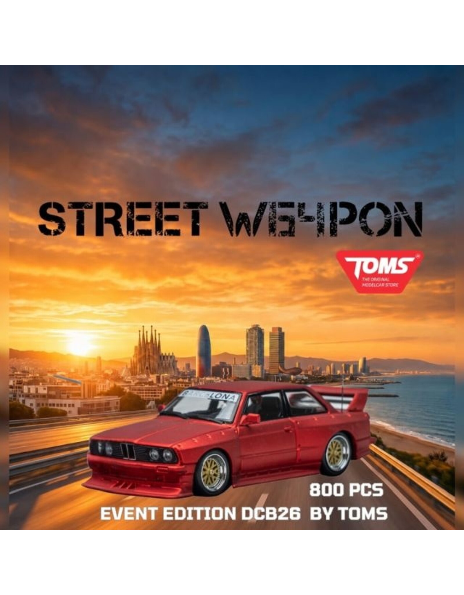 BMW E30 Toms x Diecast Con Barcelona Event Edition(matte red)