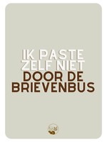 Kaart - Ik paste zelf niet door de brievenbus