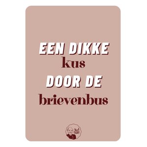 Kaart - Een dikke kus door de brievenbus Kaart - Een dikke kus door de brievenbus