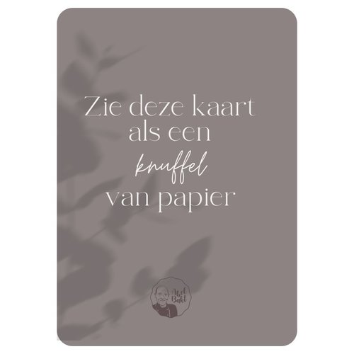 Kaart - Zie deze kaart als een knuffel van papier