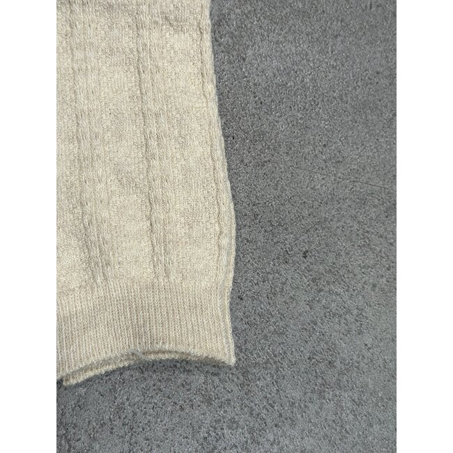 Yellowmoon kniekous beige kabel print