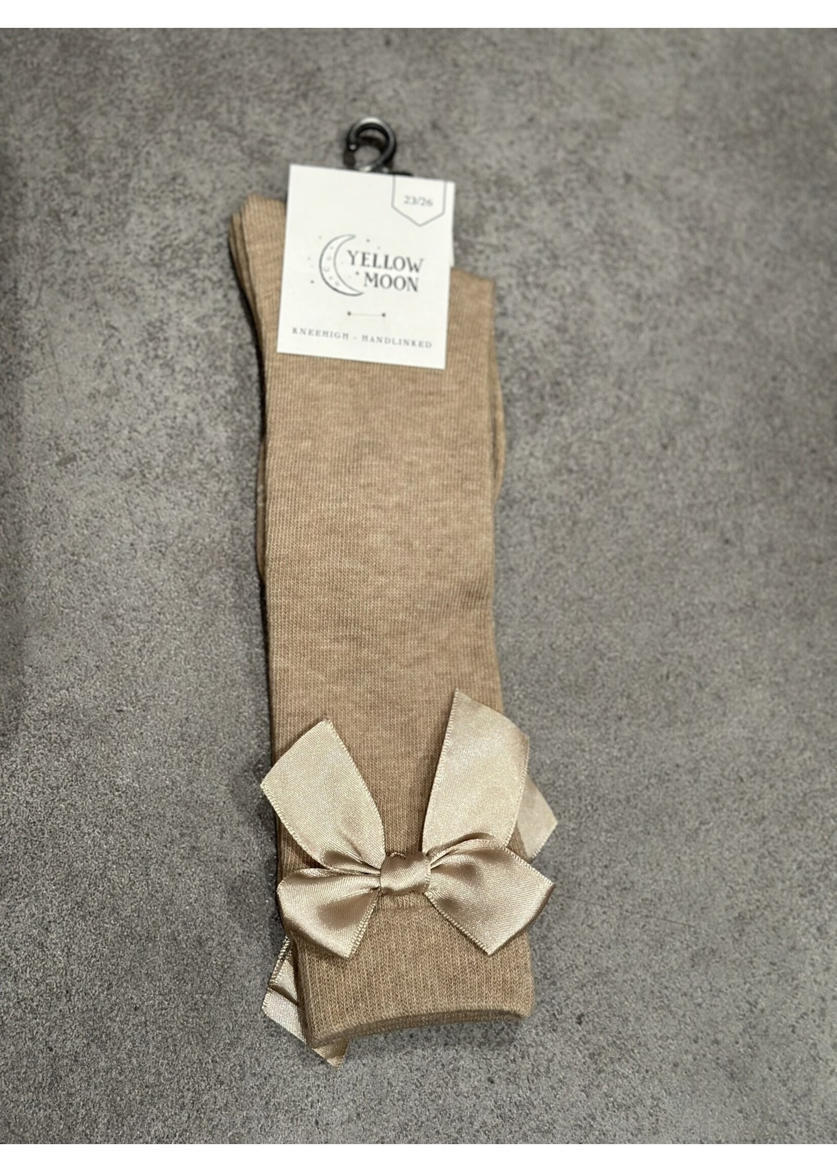 Yellowmoon kniekous camel met strik