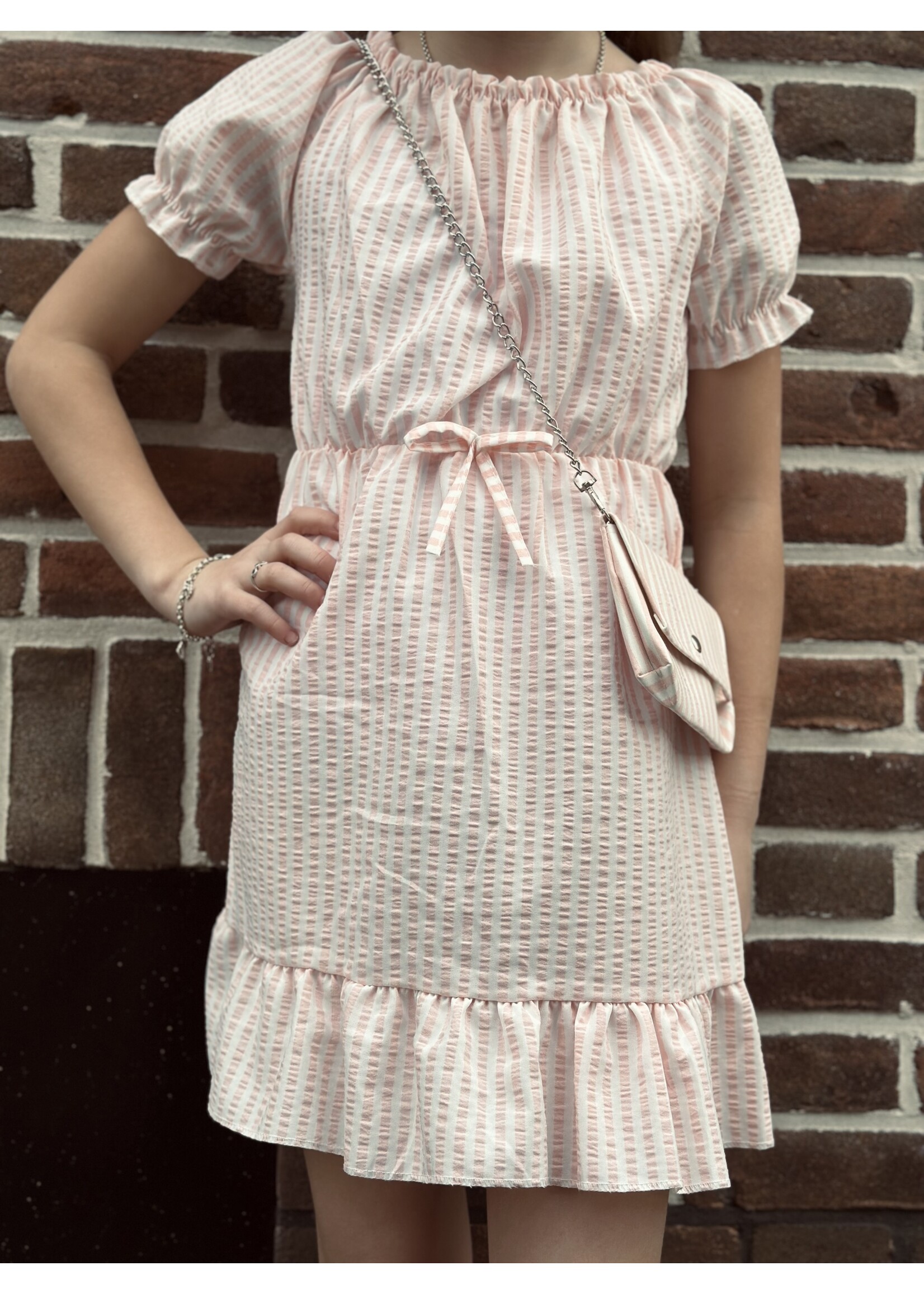 Jiske dress offwhite/pink