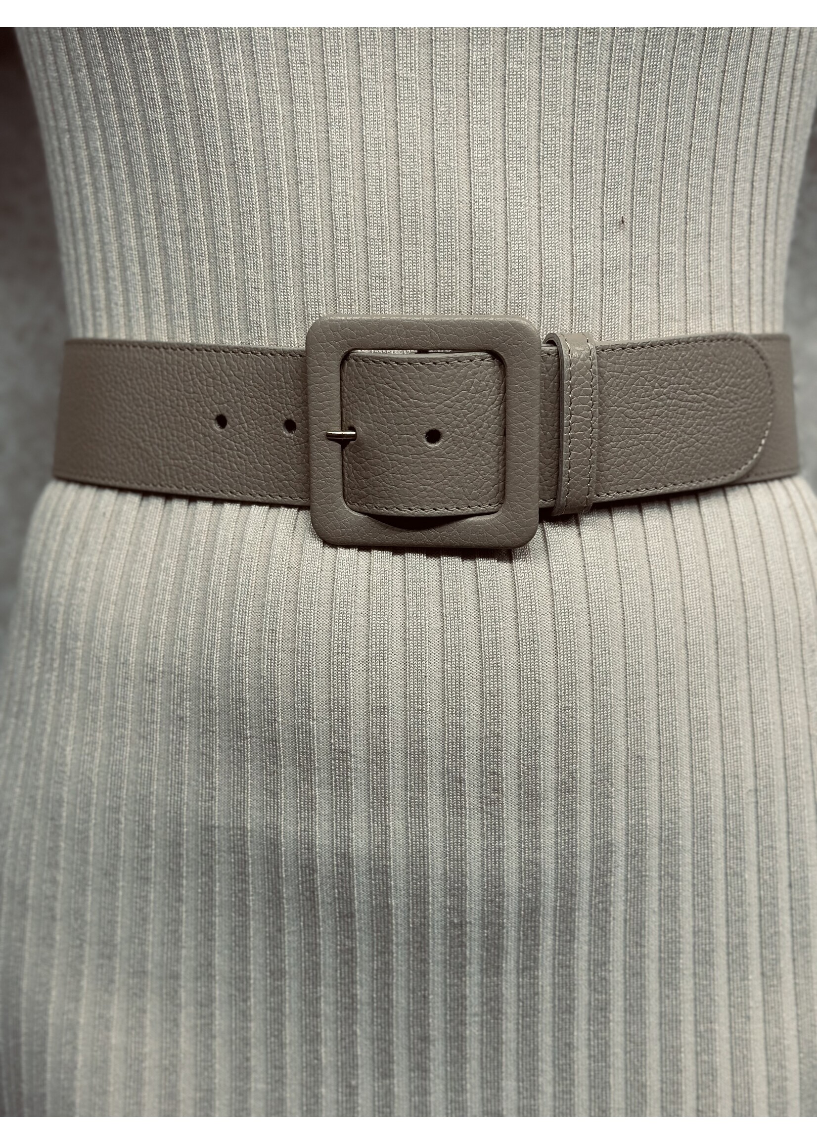 Isha belt leather look taupe