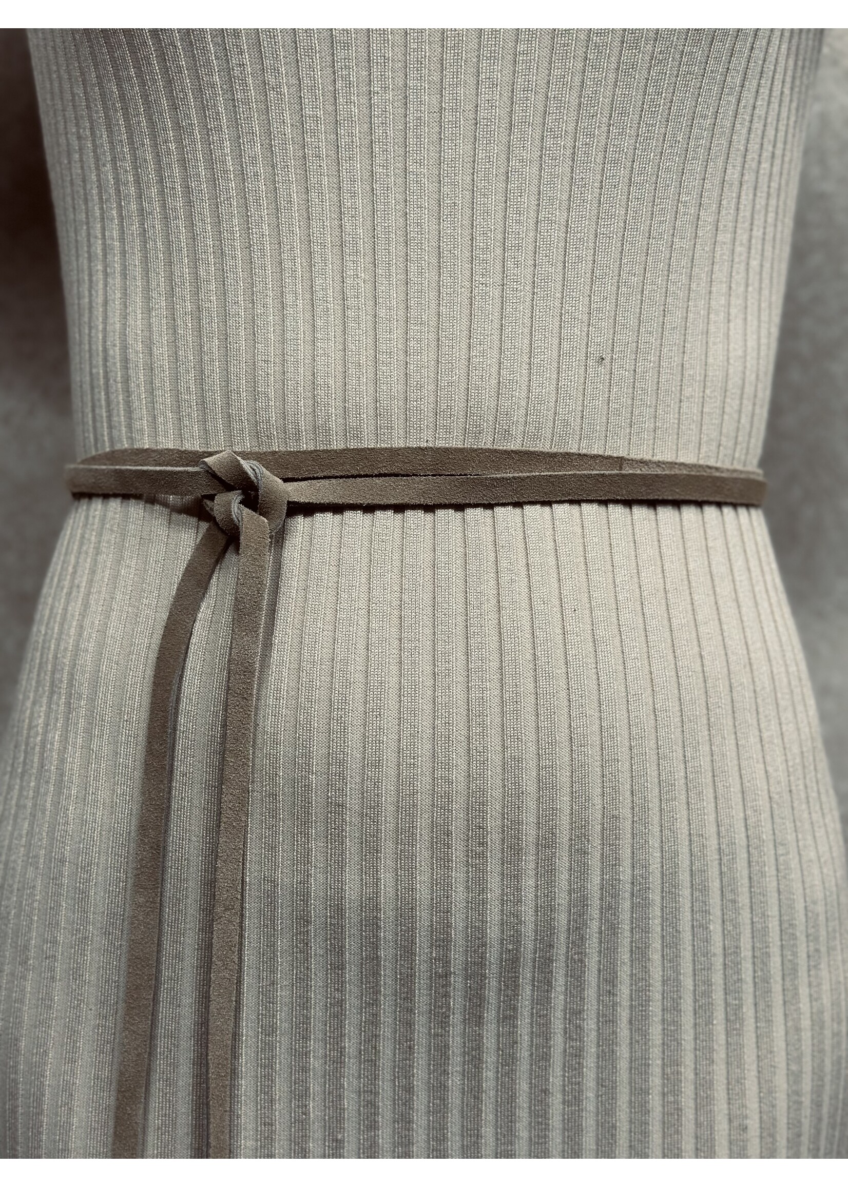 Valerie wrap belt taupe suede One Size