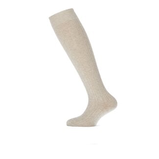 Yellowmoon kniekous beige ribbel