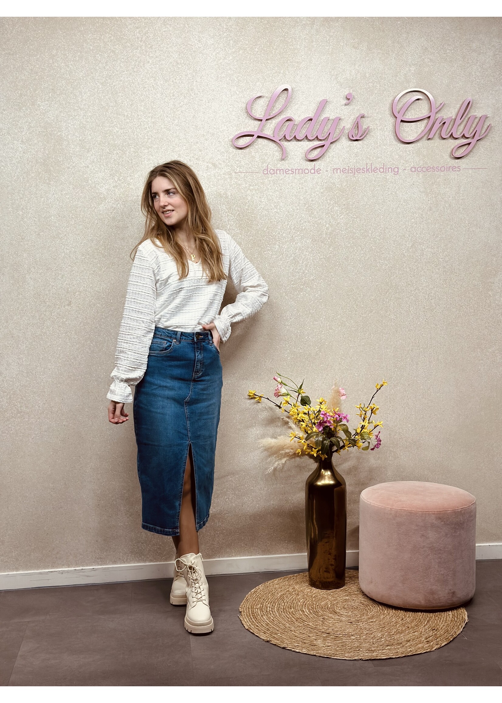 Sisters Point Sisters Point Oliva denim skirt blue