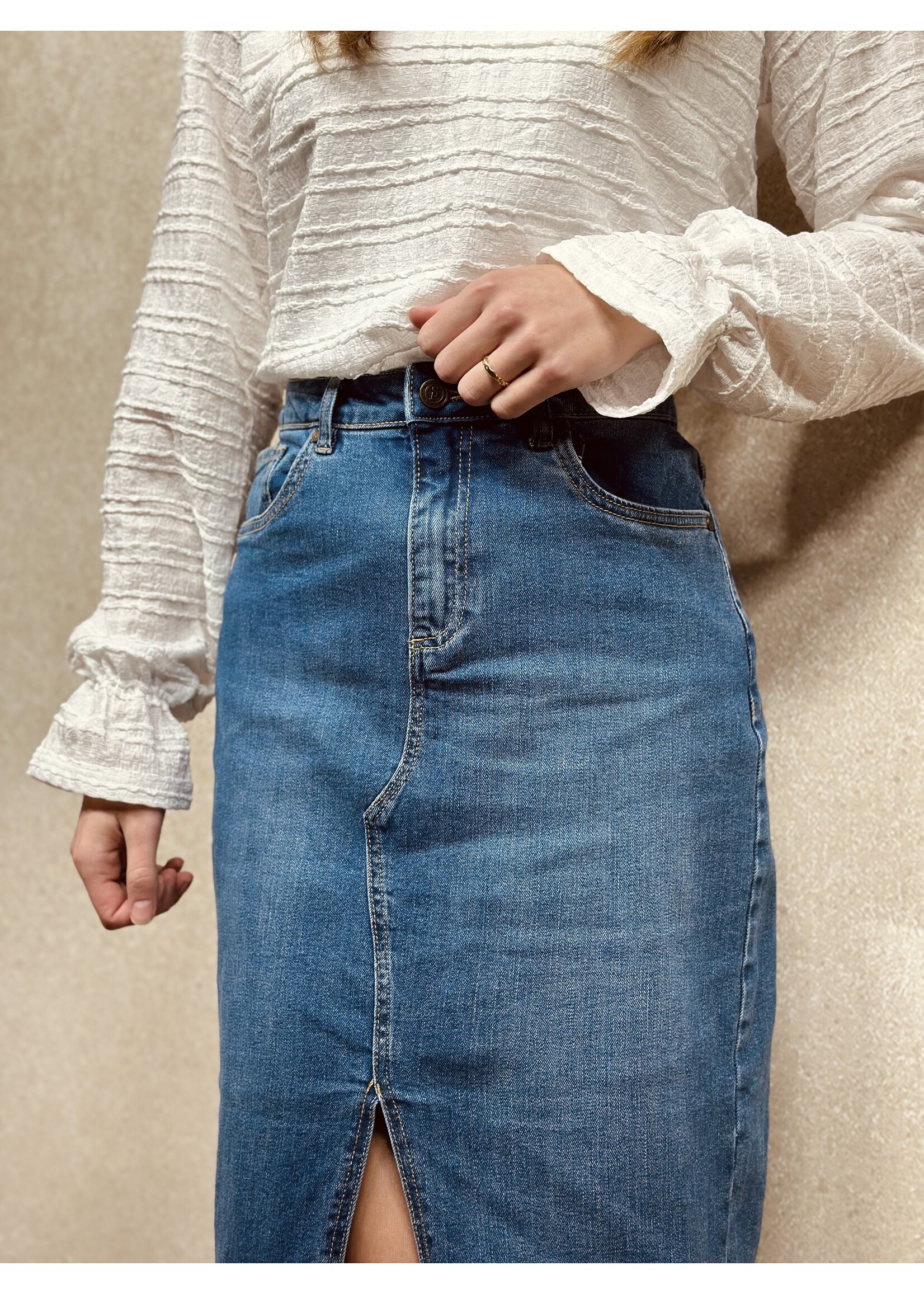 Sisters Point Sisters Point Oliva denim skirt blue