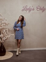 Lofty Manner Lofty Manner Sem dress blue/camel print