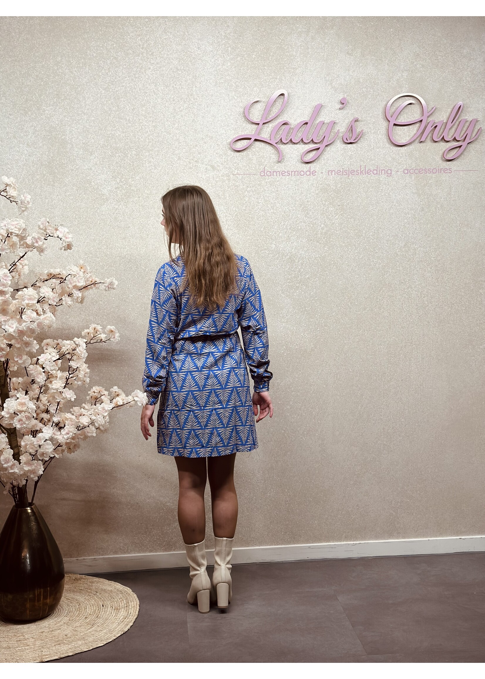 Lofty Manner Lofty Manner Sem dress blue/camel print