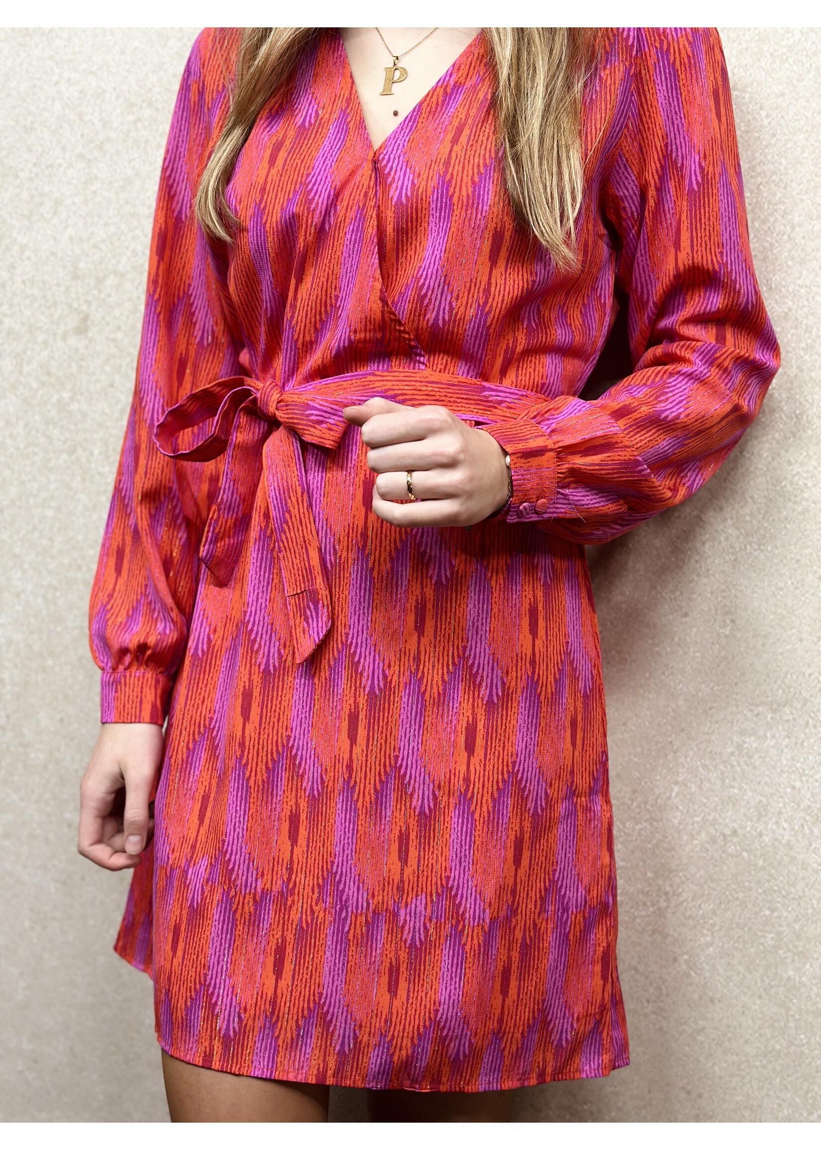 Lofty Manner Lofty Manner Suus dress red/pink print