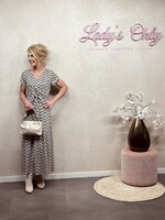Smashed Lemon Smashed Lemon Steffie dress beige/black print