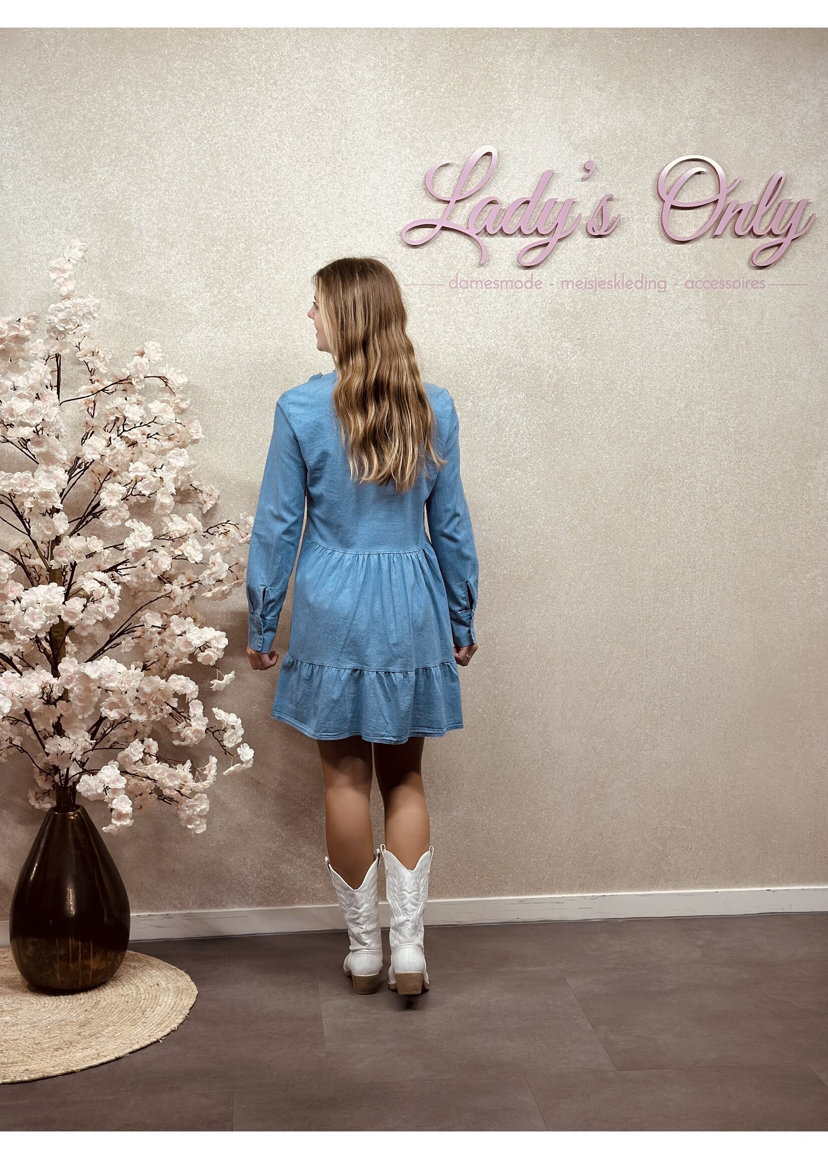 Malynde denim blue dress One Size