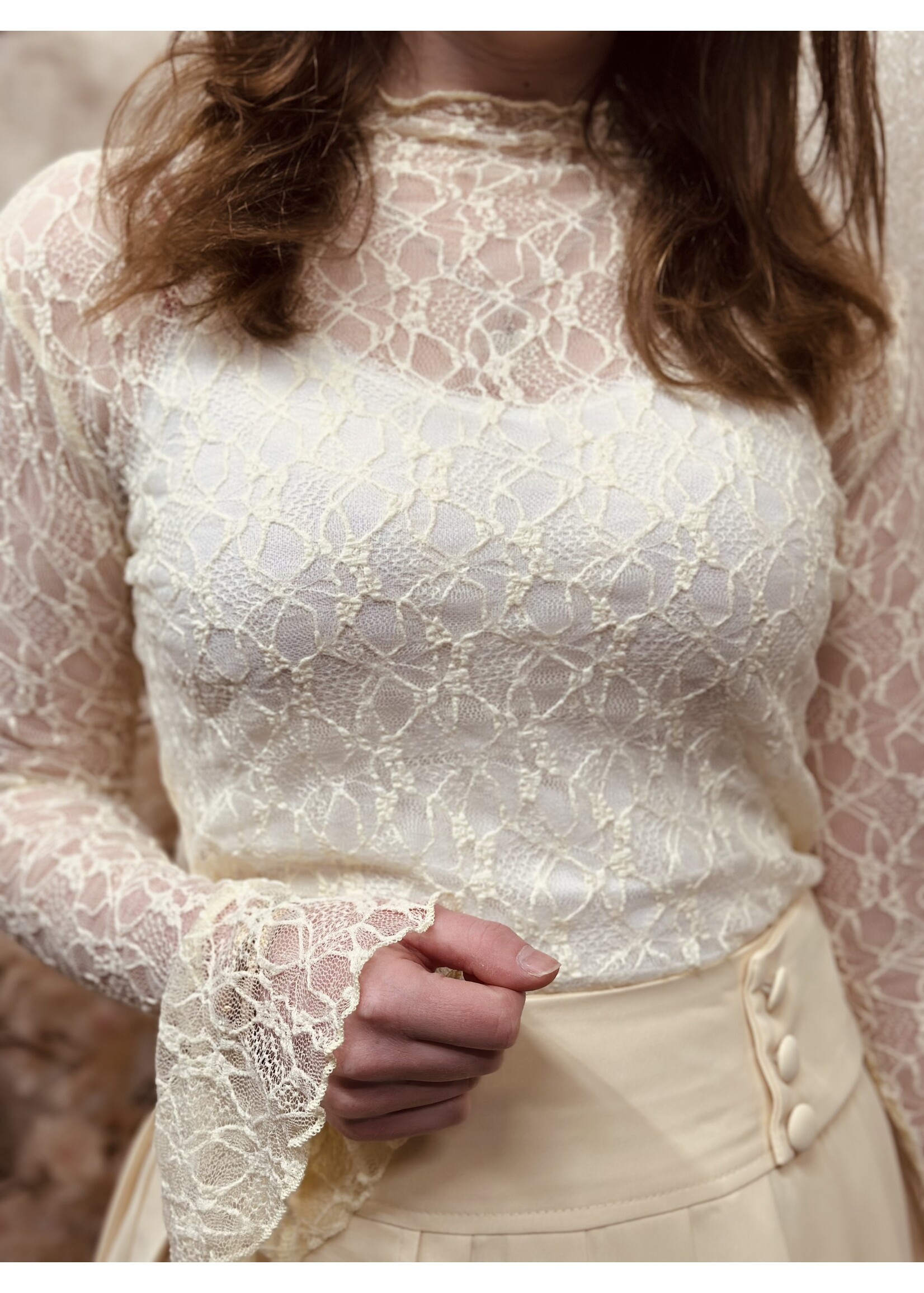 Yelte top broderie yellow