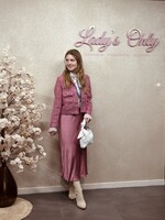 Celianne jacket raspberry pink print