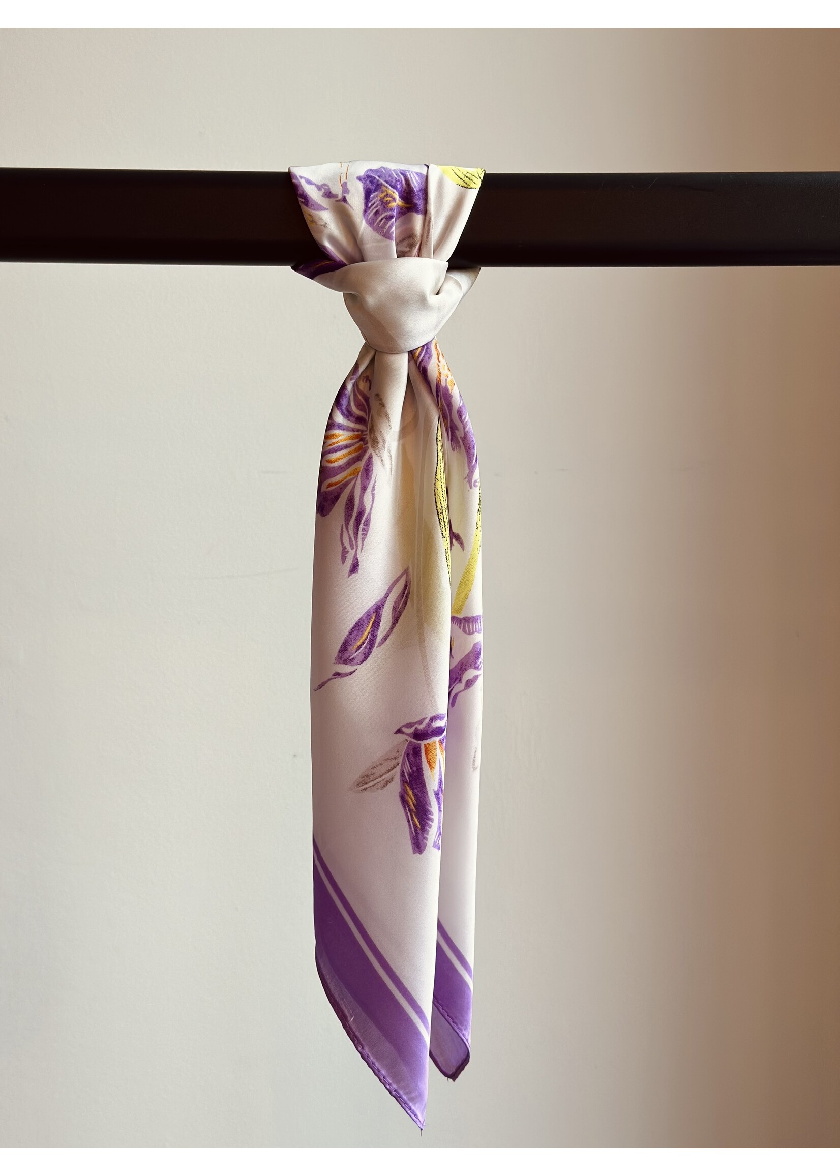 Bibi shawl purple/green print One Size