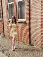 Helen dress flower print green