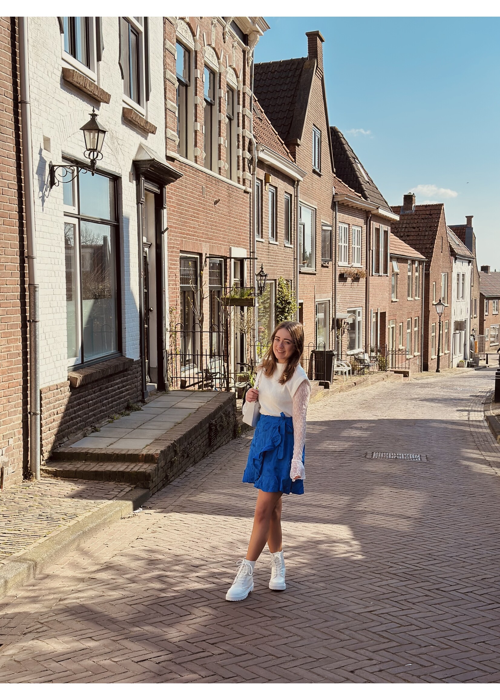 Smashed Lemon Smashed Lemon Maddy skirt cobalt blue