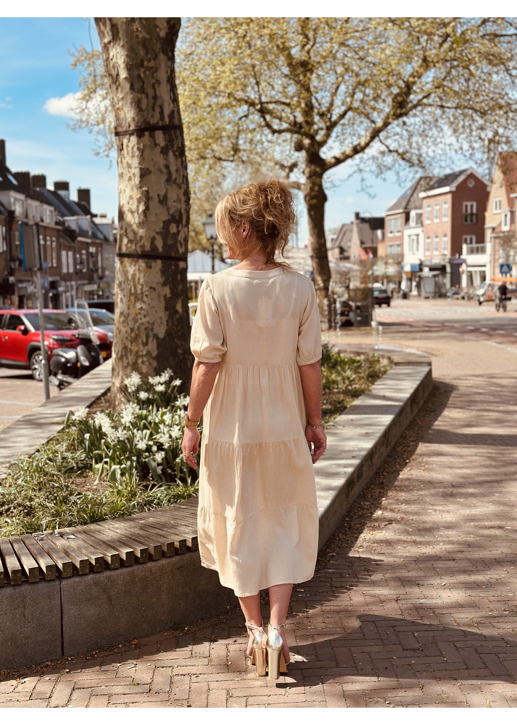 Ze-Ze Ze-Ze Lucia long dress beige