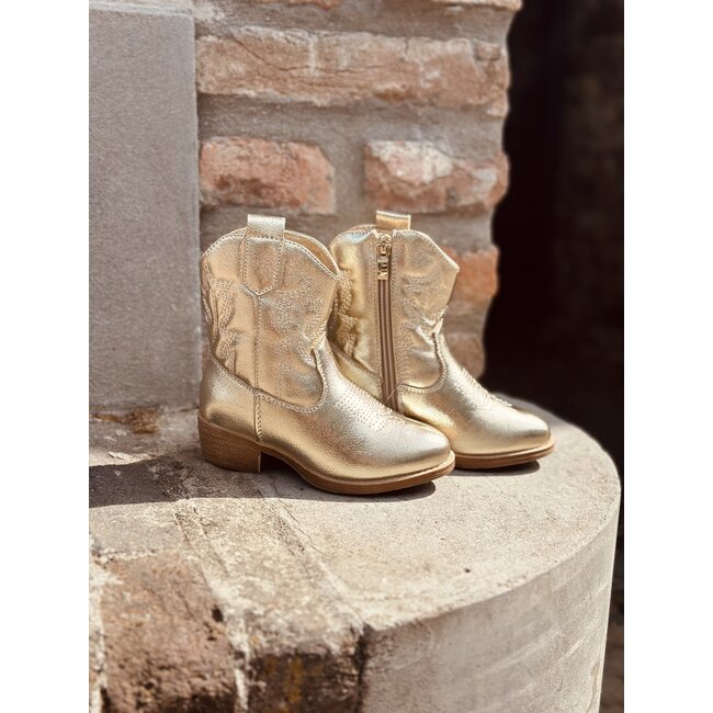 Noa short cowboy boots gold