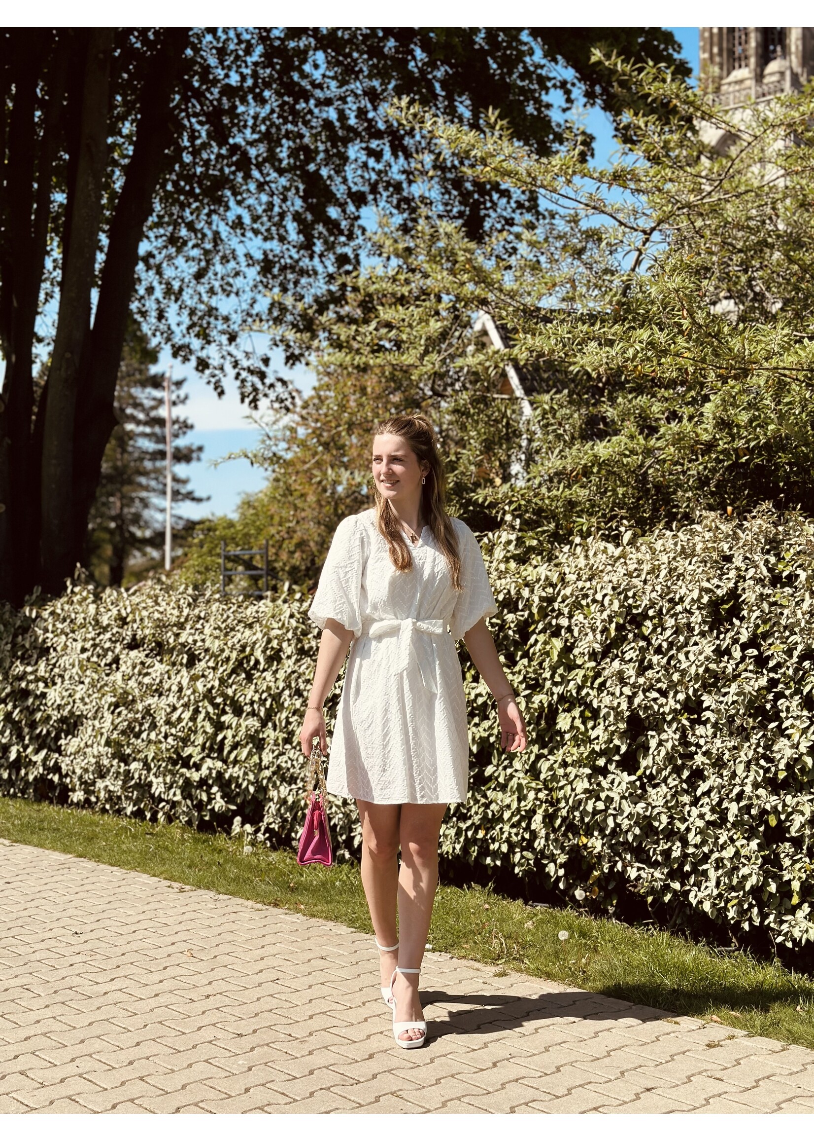 Smashed Lemon Smashed Lemon Ingrid dress white