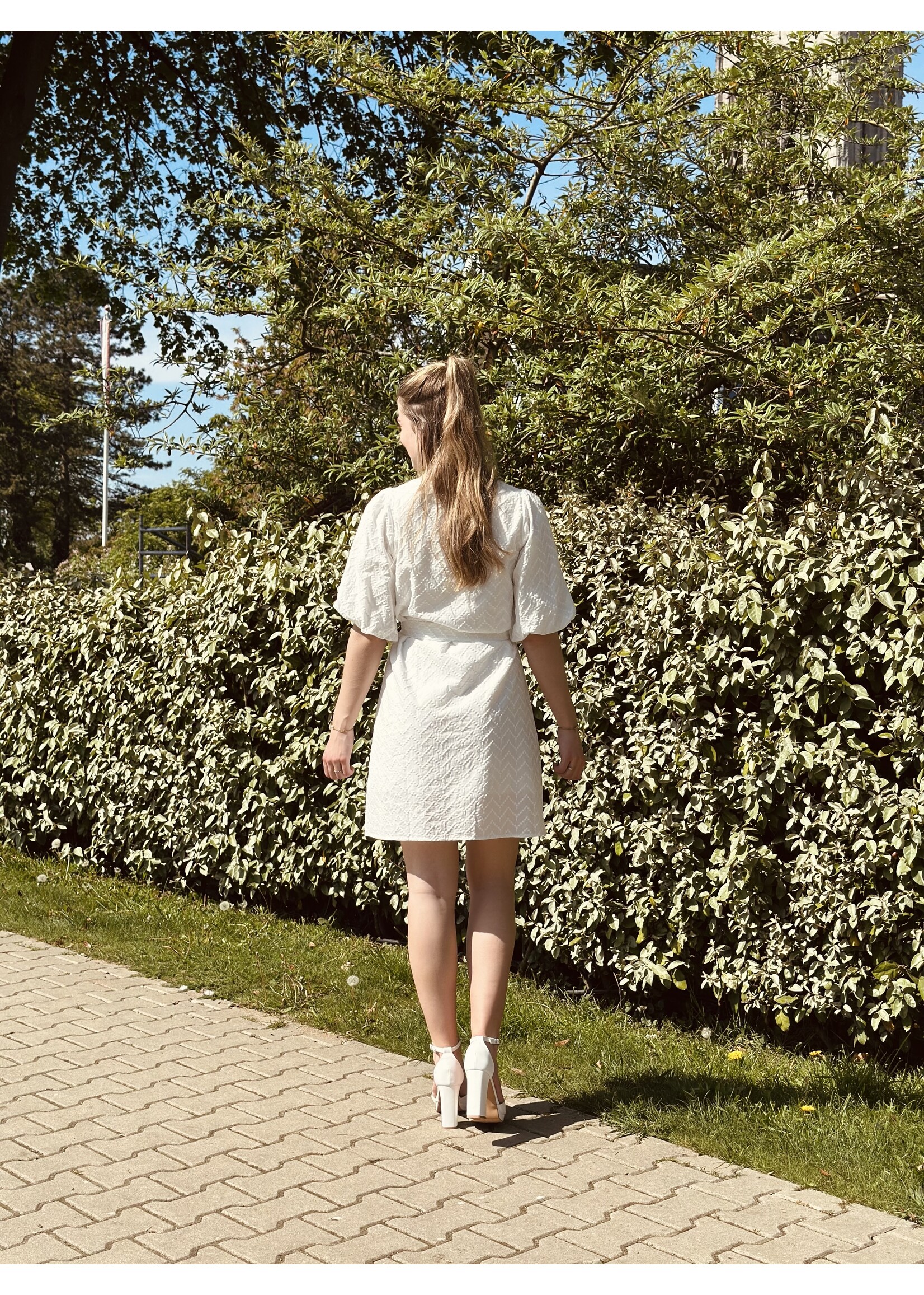 Smashed Lemon Smashed Lemon Ingrid dress white