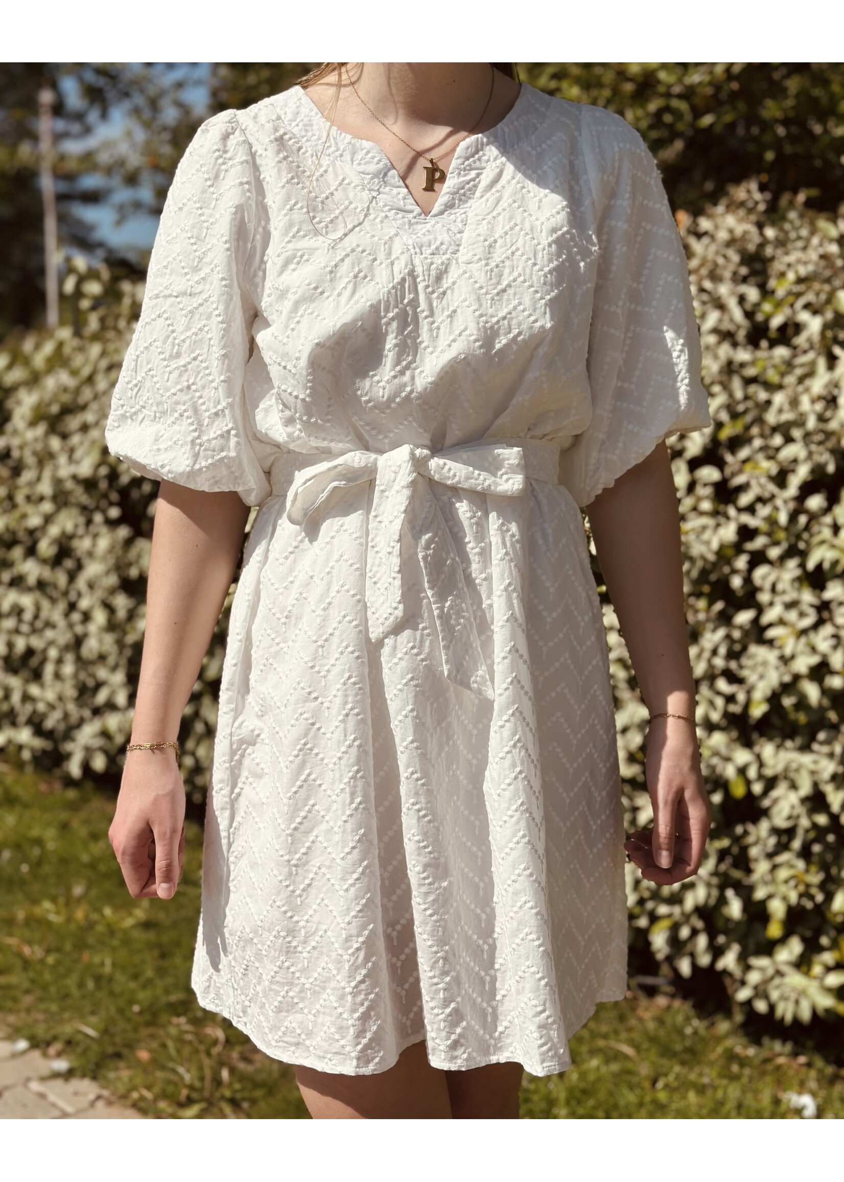 Smashed Lemon Smashed Lemon Ingrid dress white
