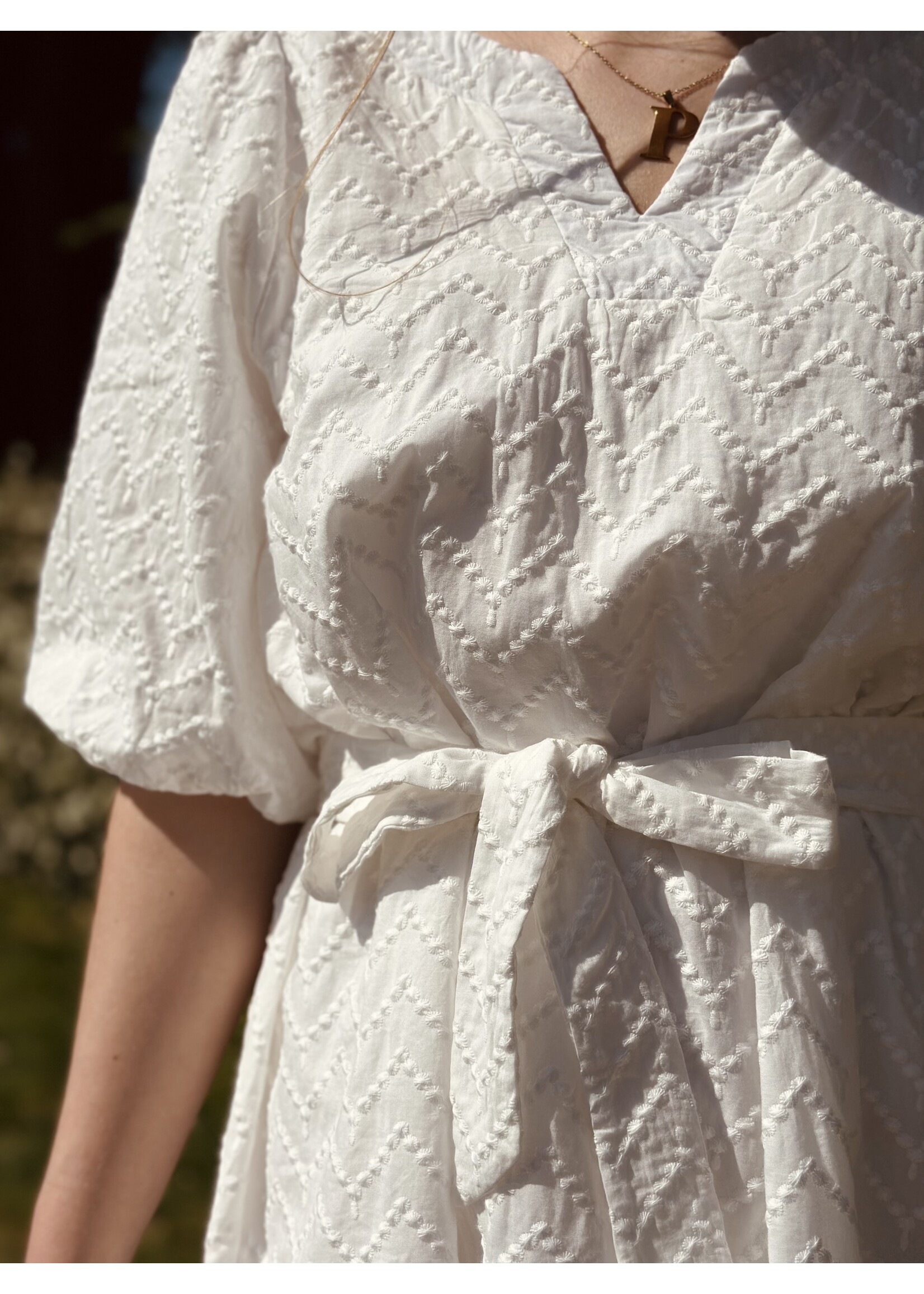 Smashed Lemon Smashed Lemon Ingrid dress white
