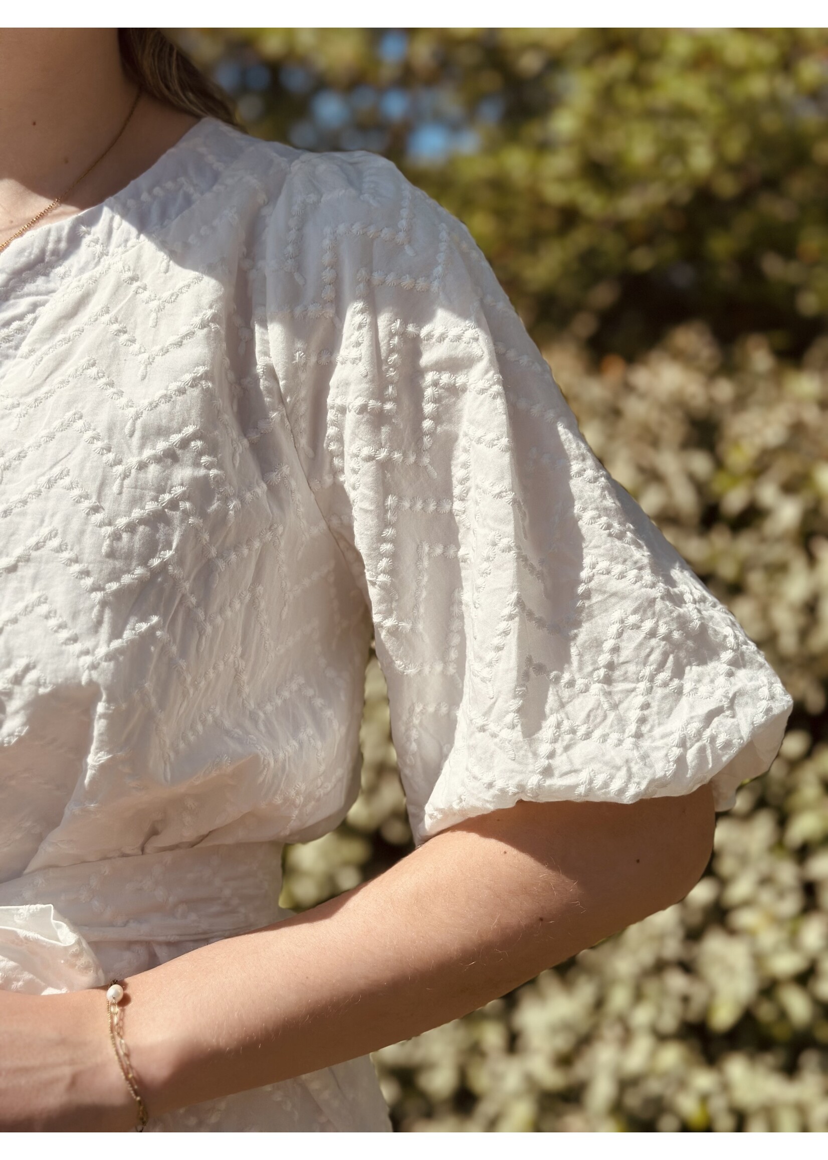 Smashed Lemon Smashed Lemon Ingrid dress white