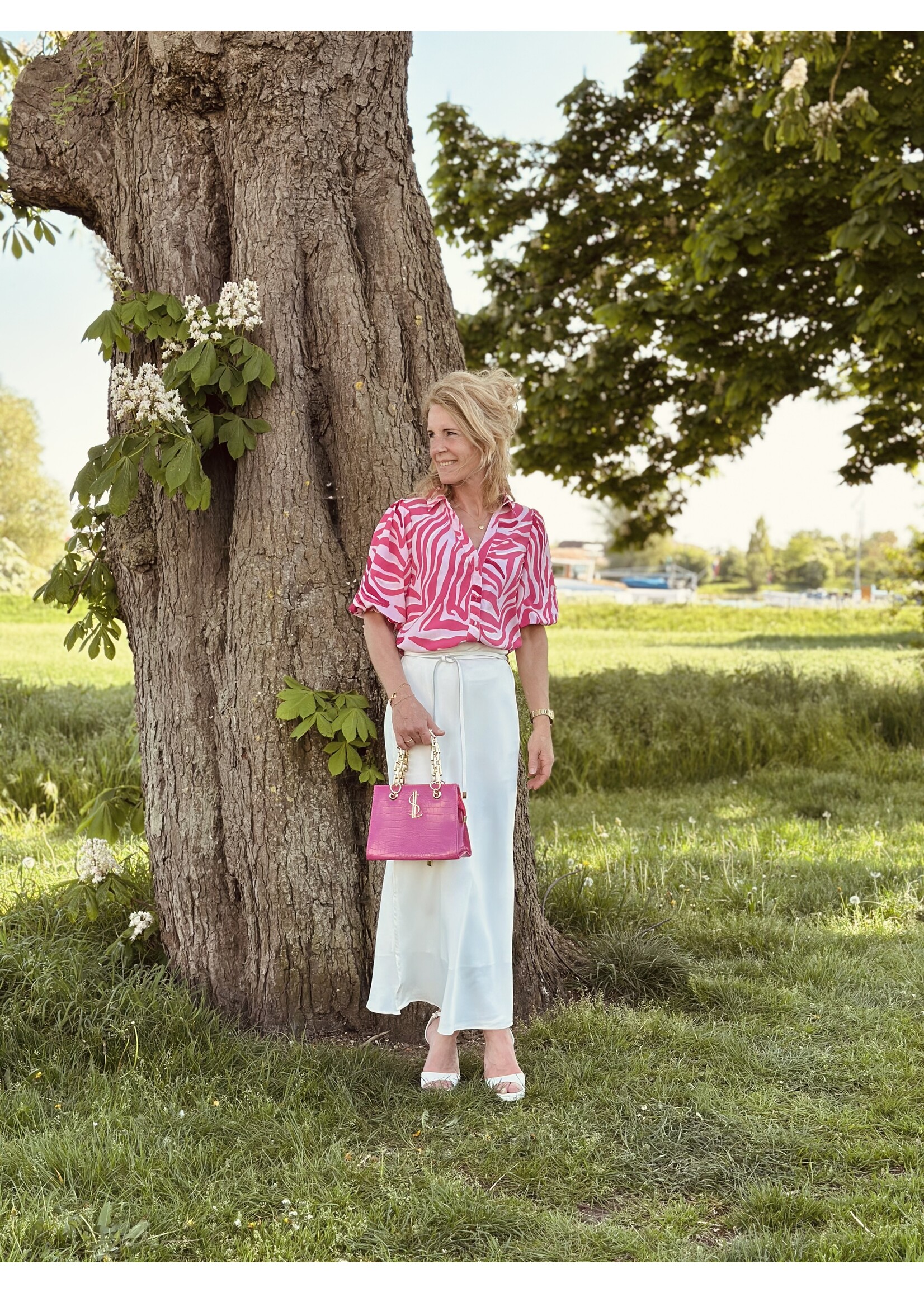 Lofty Manner Lofty Manner Safia blouse pink/white print