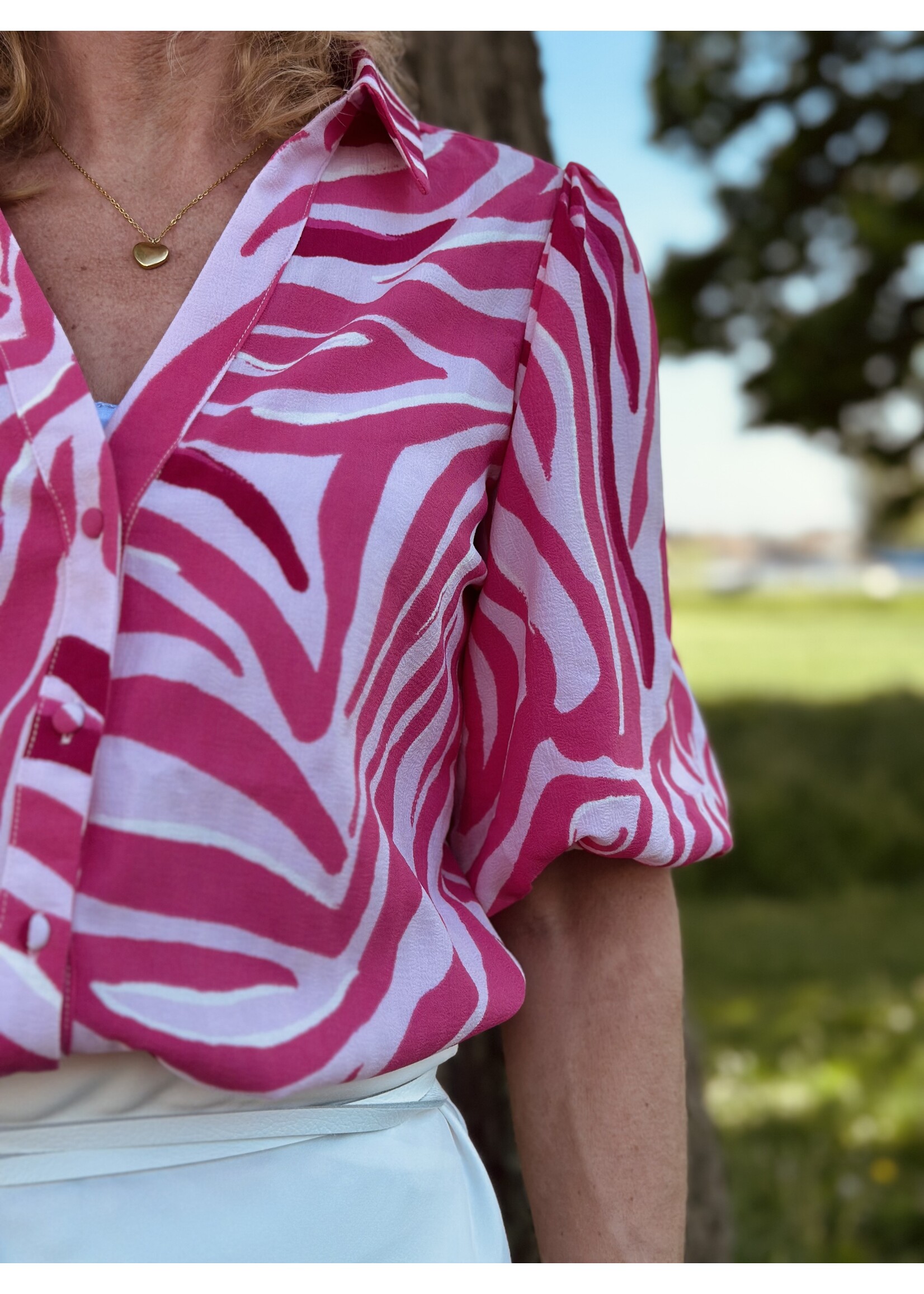 Lofty Manner Lofty Manner Safia blouse pink/white print
