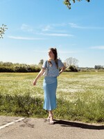 Joanely flower top blue