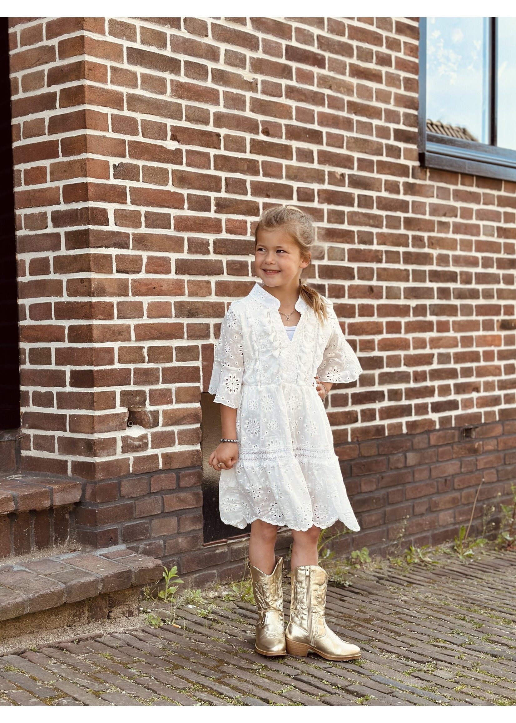Antoinette broderie dress white