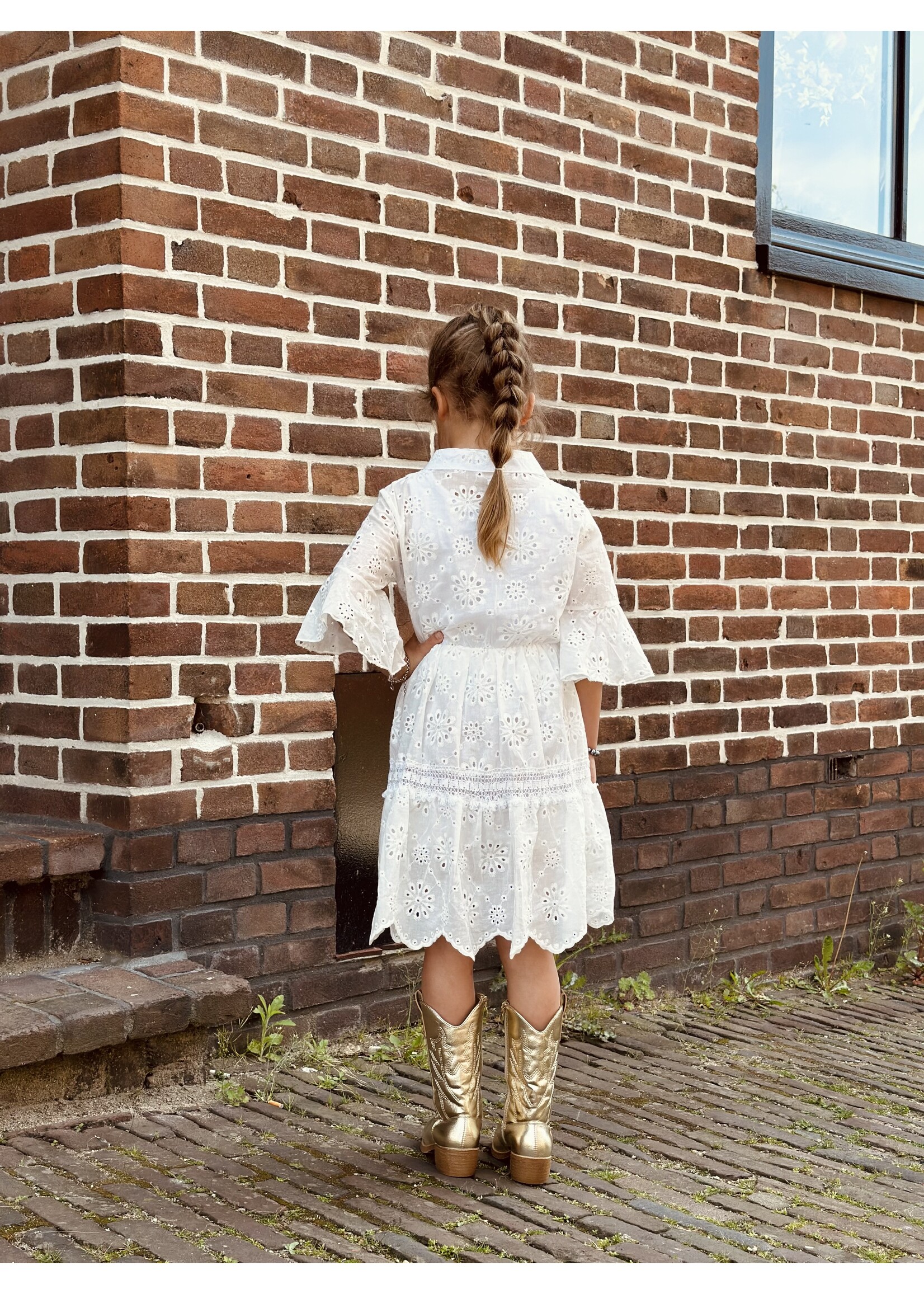 Antoinette broderie dress white