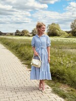 Jorena long dress blue/white One Size