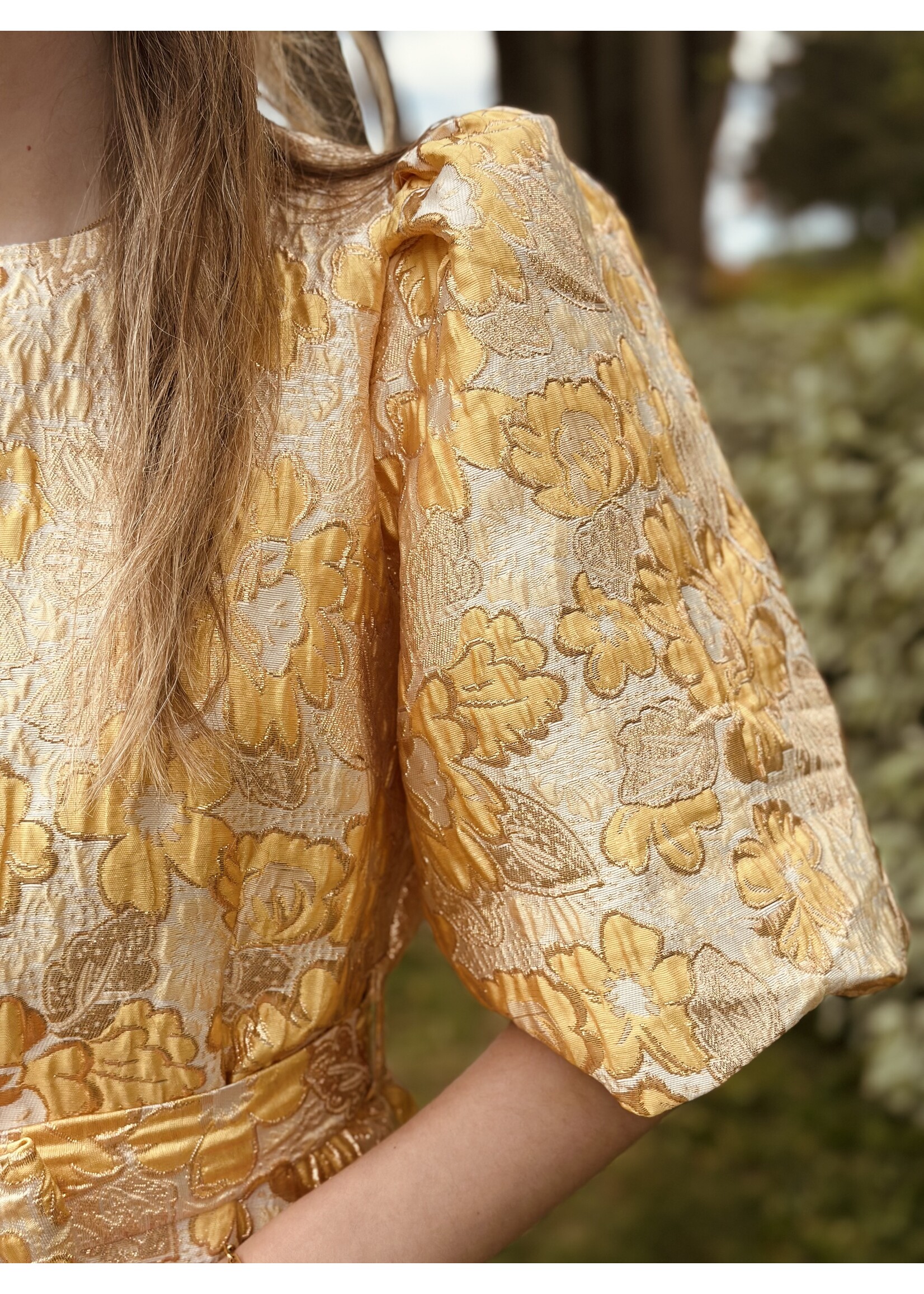Melina dress yellow/gold print