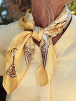 Bibi shawl yellow/white print One Size