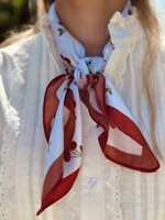 Bibi shawl cherry red print One Size