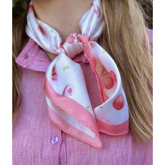 Bibi shawl peach/pink print One Size