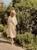 Samanthe long dress light beige/gold One Size