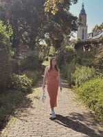 Elinda bodycon dress orange peach